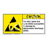 Caution/Contains Parts Label (H6131-382EH)
