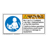 Warning/Read and Understand Manual Label (H6161-TUWH)