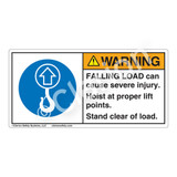 Warning/Falling Load Label (H6183-362WH)