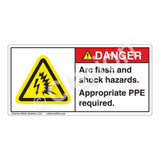 Danger/Arc Flash And Shock (H6010-261DH) Label