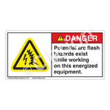 Danger/Potential Arc-Flash Label (H6643-9VDH)