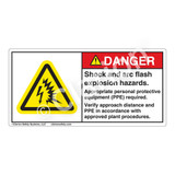 Danger/Shock And Arc Flash Label (H6643-K07DH)