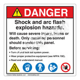Danger/Shock and Arc Flash Label (HMS5-475DHP-)