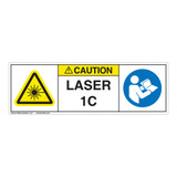 Caution/Laser Radiation Class 1C Label (IEC1011-H)