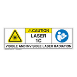 Caution/Visible & Invis Laser Radiation Class 1CLabel (IEC1013-)