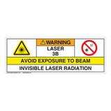 Warning/Invisible Laser Radiation Class 3B Label (IEC3008-H)
