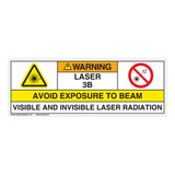 Warning/Visible & Invis Laser Radiation Class 3BLabel (IEC3009-)