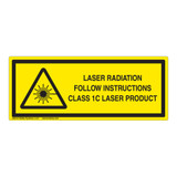 Laser Radiation Class 1C Label (IEC-6003-E1C-H)