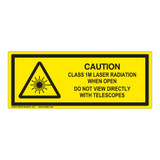 Caution Class 1M Laser Label (IEC-6003-E73-H)