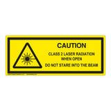 Caution Class 2 Laser Label (IEC-6003-E74-H)