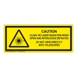 Caution/Class 1M Laser Label (IEC-6003-E81-H)