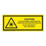 Caution/Class 1M Invisible Laser Label (IEC-6003-F05-H)