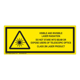 Visible and Invisible Class 2M Label (IEC-6003-F14-H)