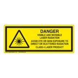 Danger/Visible & Invisible Laser Class 4Label (IEC-6003-F18-)