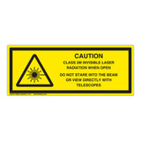 Caution/Class 2M Invisible Laser Label (IEC-6003-Y54-H)