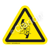 Cutting of Fingers/Rotating Blade Label (IS1028-)
