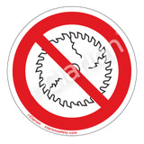 Do Not Operate With Damaged Blade Label (IS6110-)