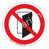 Do Not Open Door Label (IS6141-)