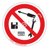 No Metal Objects or Magnetic Media Label (IS6198-)