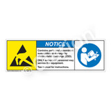 Notice/Contains Parts And Assemblies Label (SL1001-H)