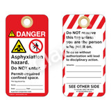 Danger/Asphyxiation Hazard Tag (ST1008a-1)