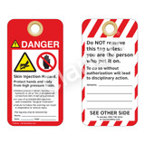 Danger/Skin Injection Hazard Tag (ST1021a-1)