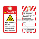 Danger/High Pressure Hazard Tag (ST3007a-1)