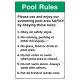 Pool Rules/Please Use Sign (WSS1018-SOD4U) )