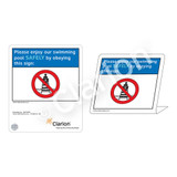 Placard/No Lifeguard on Duty Sign (WSS1701-35g-e) )