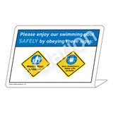 Watch Your Children/Non-Swimmers Wear Sign (WSS1728-36g-e) )