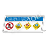 Watch Your Children/No Diving/Non-Swimmers WearSign (WSS1761-38g-e))