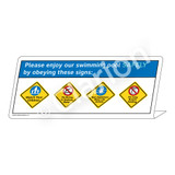 4-Placard/Please Enjoy Our Swimming Pool Sign (WSS1768-38g-e) )