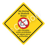 No Diving in Shallow Water Sign (WSS2104-02a-esm) )