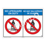No Lifeguard on Duty Sign (WSS2151-04b-esm) )