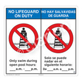 No Lifeguard on Duty/Only Swim During Sign (WSS2153-41b-esm) )