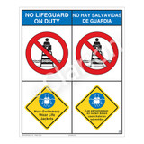 No Lifeguard on Duty/Non-Swimmers Wear Sign (WSS2204-06b-esm) )