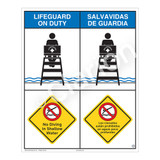 Lifeguard on Duty/No Diving in Shallow WaterSign (WSS2208-06b-esm))