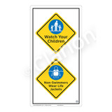 Watch Your Children Sign (WSS2213-50b-e) )