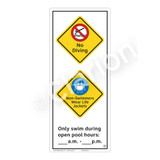 No Diving Sign (WSS2265-52b-e) )