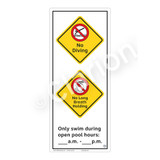 No Diving Sign (WSS2266-52b-e) )