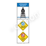 Lifeguard on Duty/Watch Your Children Sign (WSS2311-07b-e) )