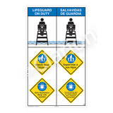 Lifeguard on Duty/Watch Your Children Sign (WSS2312-08b-esm) )