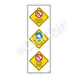 No Diving In Shallow Water Sign (WSS2324-54b-e) )