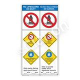 No Lifeguard on Duty/No Diving Sign (WSS2355-45b-esm) )