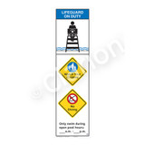 Lifeguard on Duty/Watch Your Children Sign (WSS2360-44b-e) )