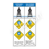 Lifeguard on Duty/Watch Your Children Sign (WSS2362-45b-esm) )