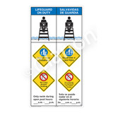 Lifeguard on Duty/Watch Your Children Sign (WSS2363-45b-esm) )