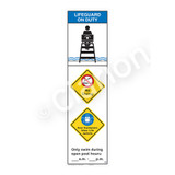 Lifeguard on Duty/No Diving Sign (WSS2364-44b-e) )