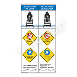 Lifeguard on Duty/No Diving Sign (WSS2364-45b-esm) )