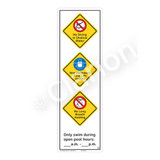 No Diving In Shallow Water Sign (WSS2374-56b-e) )